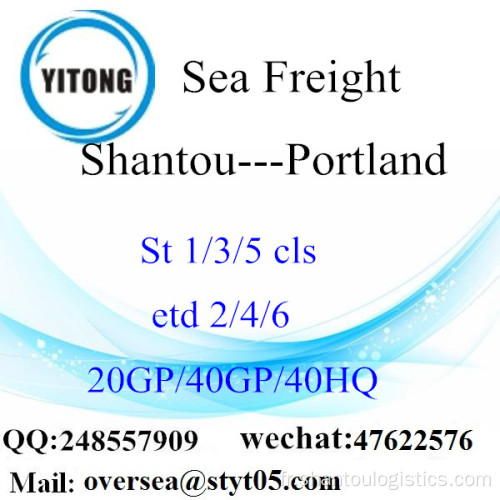 Shantou Port Sea Freight Shipping vers Portland